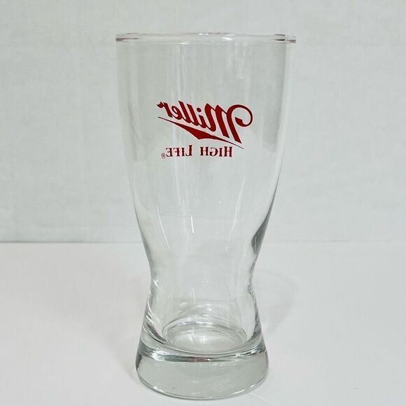 Miller Beer Glasses   One 16 Oz Miller Lite   One 12 Ounce Miller High Life - Picture 6 of 6